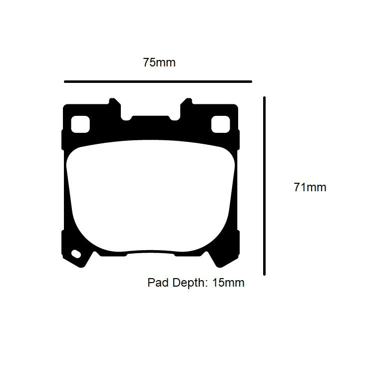 PBS ProComp Performance Brake Pads (REAR) - Toyota Yaris GR XP210
