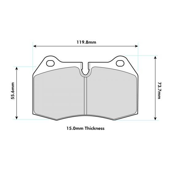 PBS ProComp Performance Brake Pads (FRONT) - Nissan 350Z & Skyline GTR R34