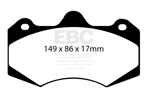 EBC RP-1 Racing Brake Pads (FRONT) - AP Racing Caliper CP7040