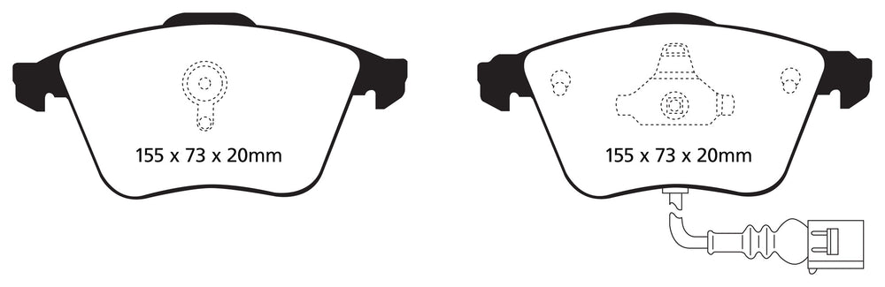 EBC Bluestuff Brake Pads (FRONT) - Audi S3 Quattro 8P