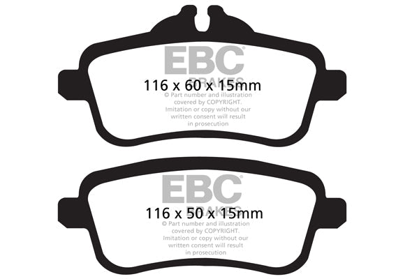 EBC Yellowstuff Brake Pads (REAR) - Mercedes A Class A45 AMG W176