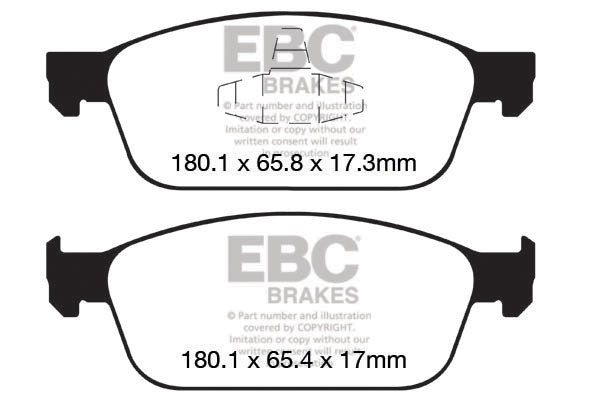 EBC Ultimax2 Brake Pads (FRONT) - Ford Focus ST MK3