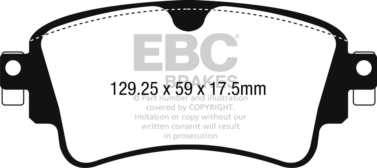 EBC Yellowstuff Brake Pads (REAR) - Audi RS4 Quattro B9