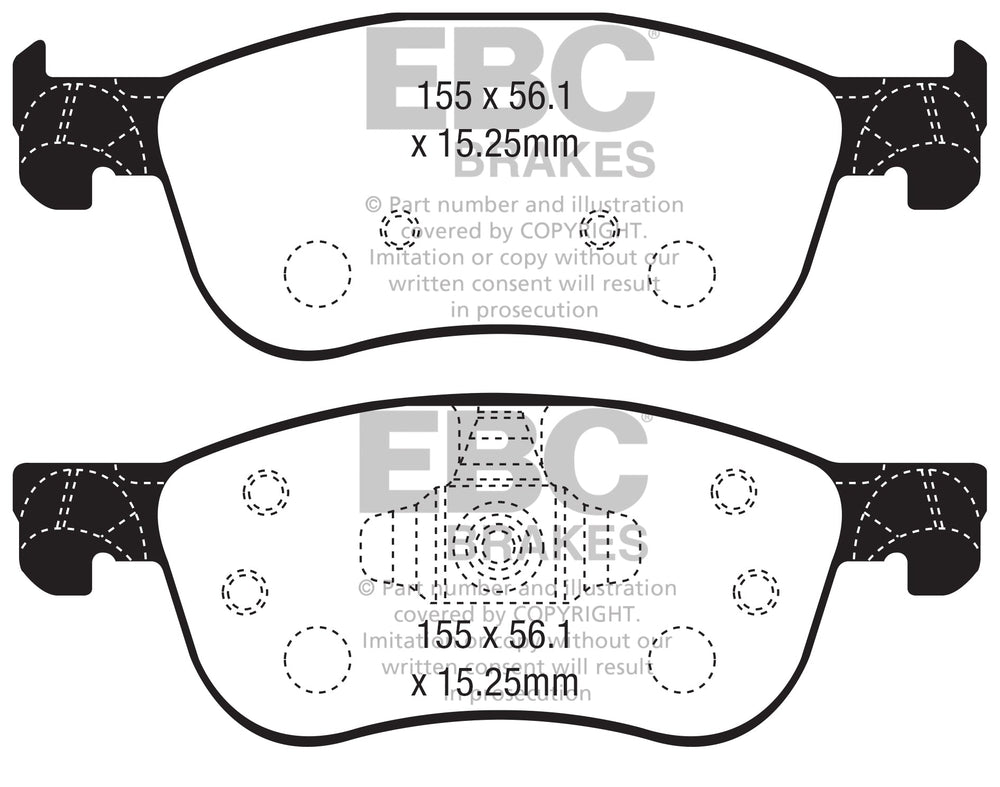 EBC Bluestuff Brake Pads (FRONT) - Ford Fiesta ST MK8