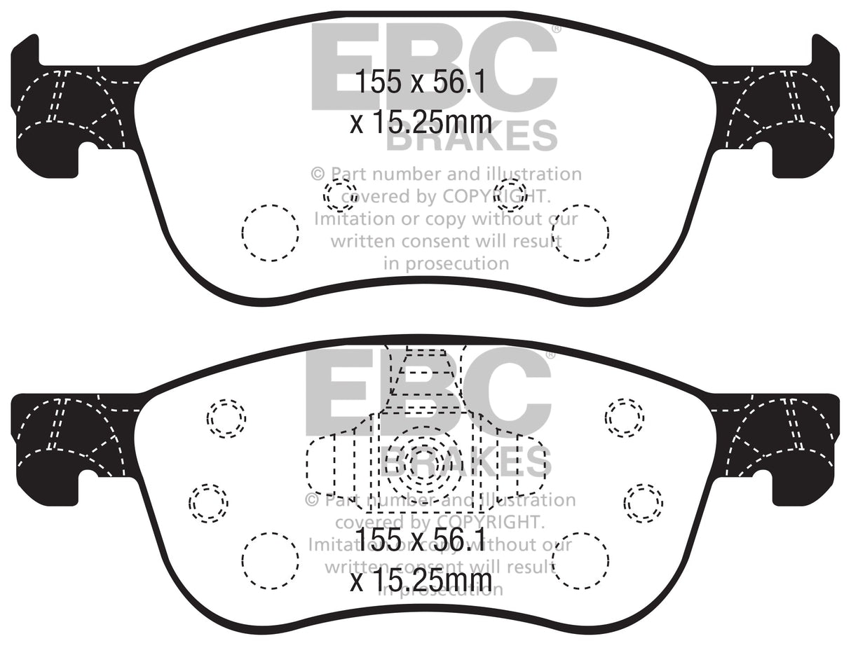 EBC Bluestuff Brake Pads (FRONT) - Ford Fiesta ST MK8
