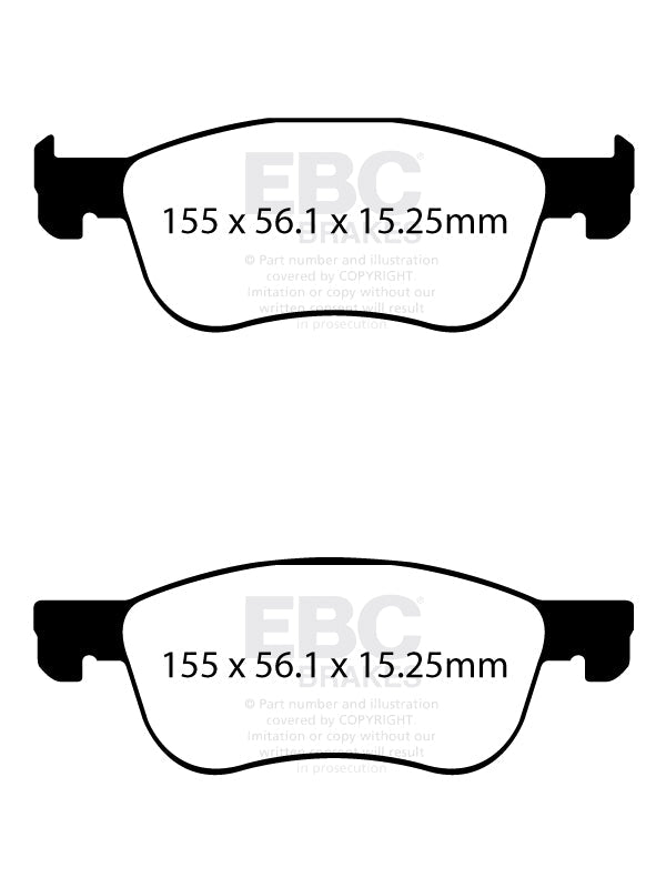 EBC RP-1 Racing Brake Pads (FRONT) - Ford Fiesta ST MK8