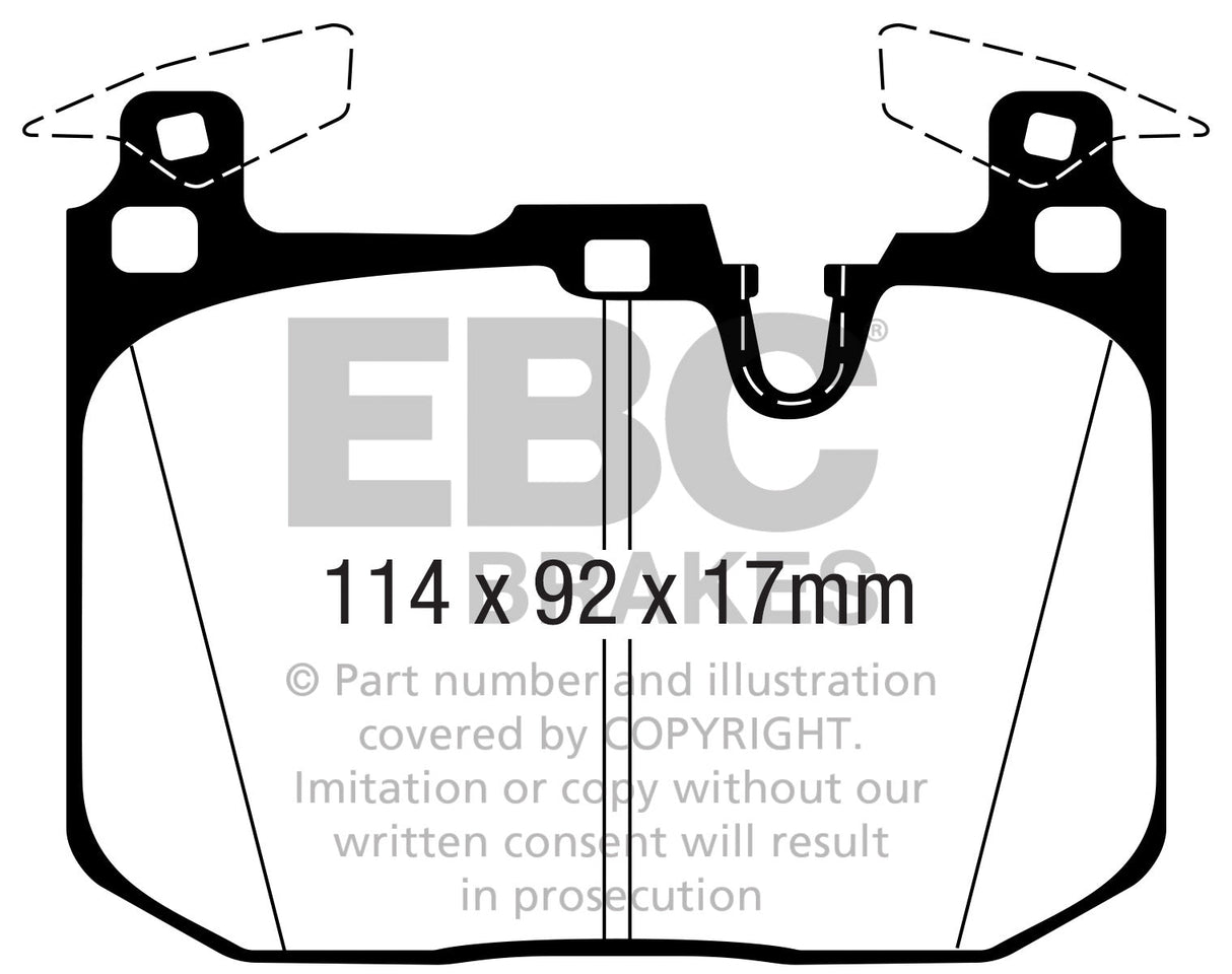 EBC Yellowstuff Brake Pads (FRONT) - BMW M4/M4 Competition F82