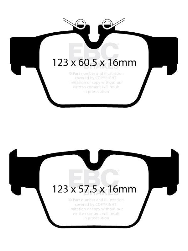 EBC Yellowstuff Brake Pads (REAR) - BMW M135i X-Drive F40