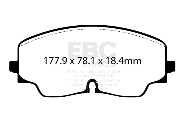 EBC Redstuff Brake Pads (FRONT) - Audi S3 Quattro 8Y