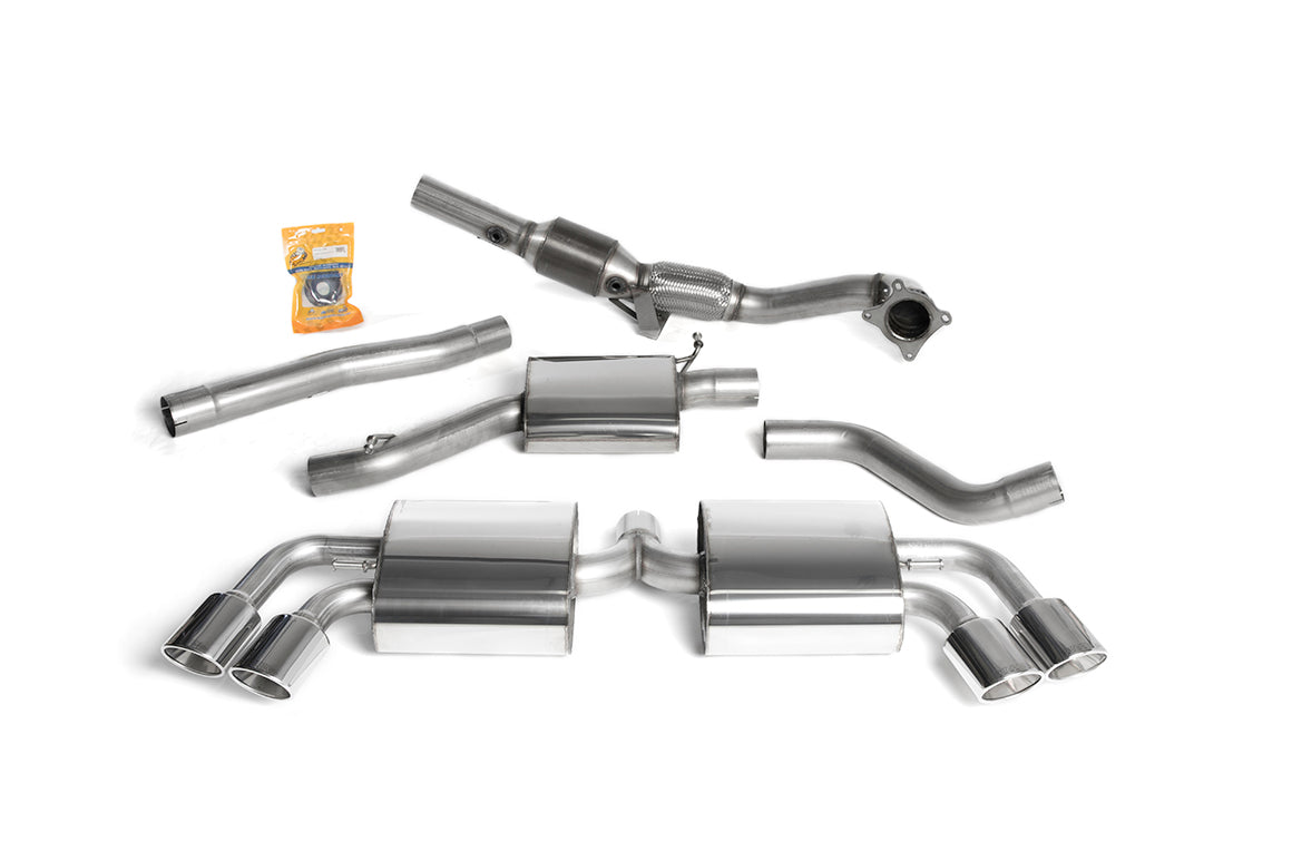 Milltek Turbo-back including Hi-Flow Sports Cat Exhaust - Audi TT Mk2 TTS quattro 2008-2014