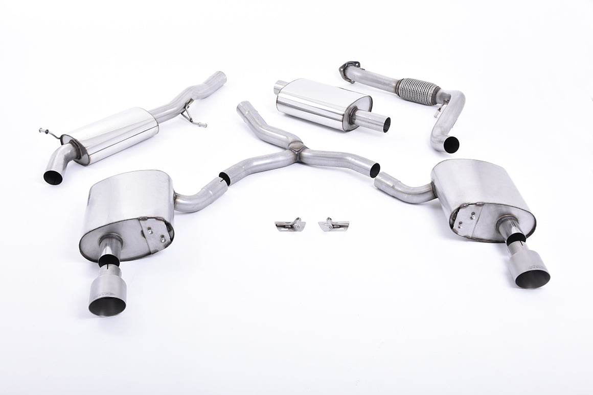 Milltek Cat-back Exhaust - Audi A4 2.0 TFSI B9 Quattro Saloon & Avant (Non OPF/GPF Models & Without Brace Bars) 2016-2023