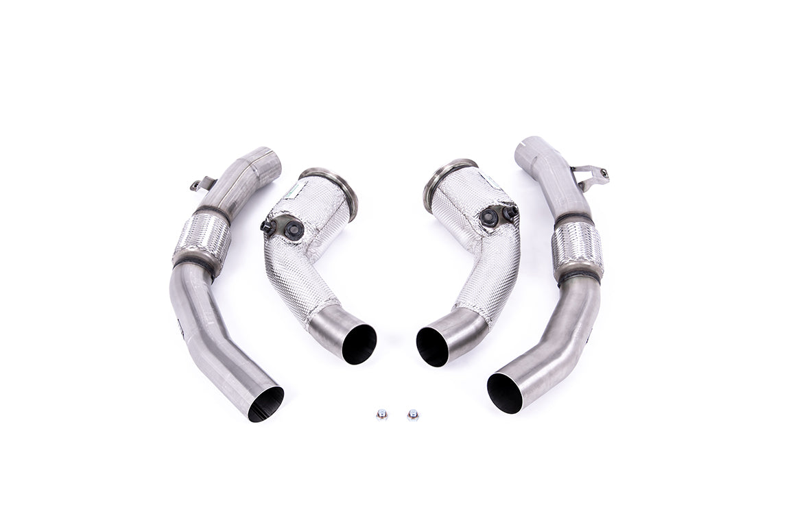 Milltek Large-bore Downpipes and Cat Bypass Pipes Exhaust - Audi RS6 C8 4.0 V8 bi-turbo (Non OPF/GPF Models - USA/ROW Models) 2020-2023