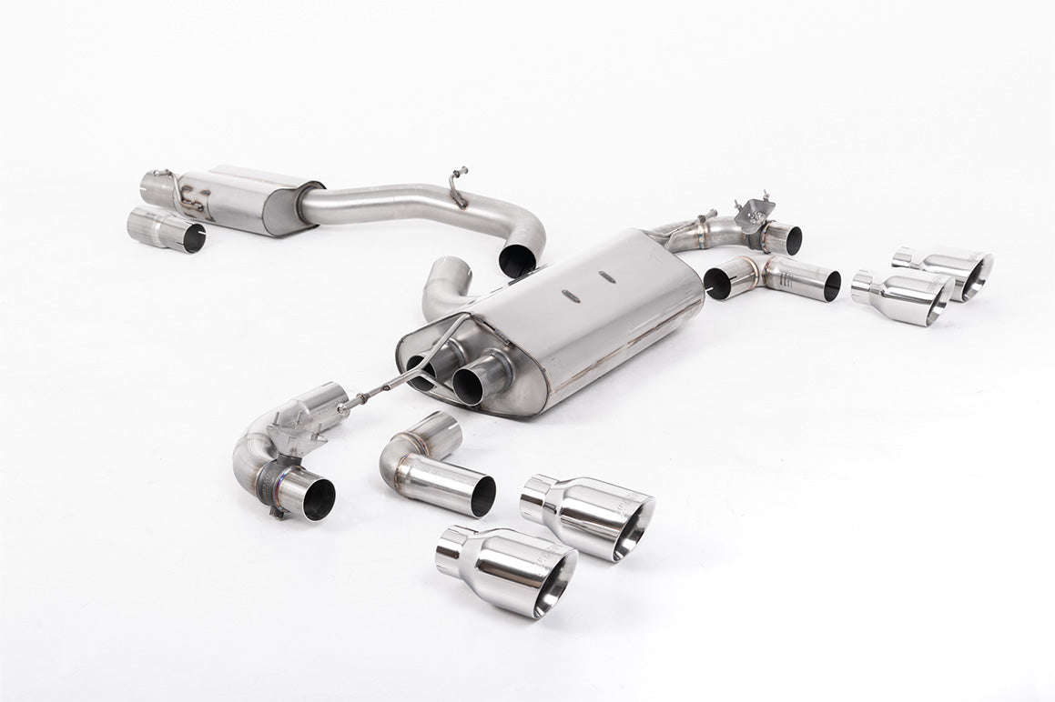 Milltek Cat-back Exhaust - Volkswagen Golf Mk7.5 R 2.0 TSI 310PS (Non-GPF Equipped Models Only) - 80mm Race Systems 2017-2021