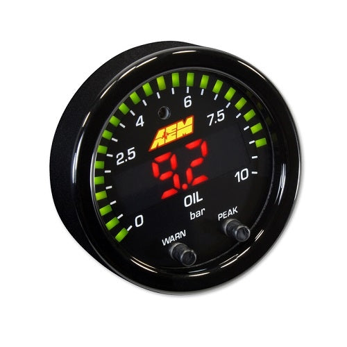 AEM X-Series Oil Pressure 52mm Electrical Digital Gauge (10BAR)