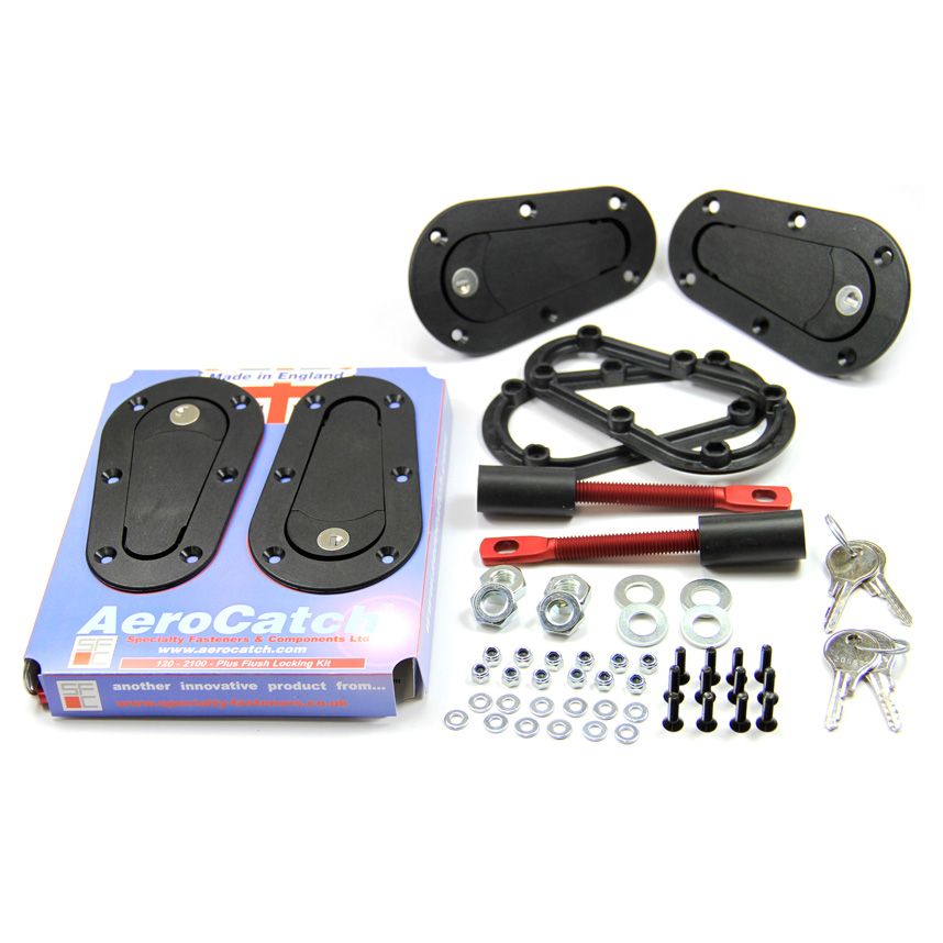 AeroCatch 120 Plus Flush (Lockable) Kit - Black