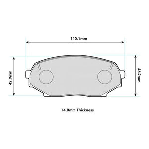 PBS ProRace Performance Brake Pads (FRONT) 1178PR - Mazda MX5 NA (1.6L Engines)