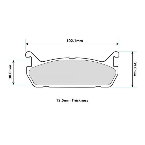 PBS ProRace Performance Brake Pads (REAR) 1180PR - Mazda MX5 NA (1.6L Engines)