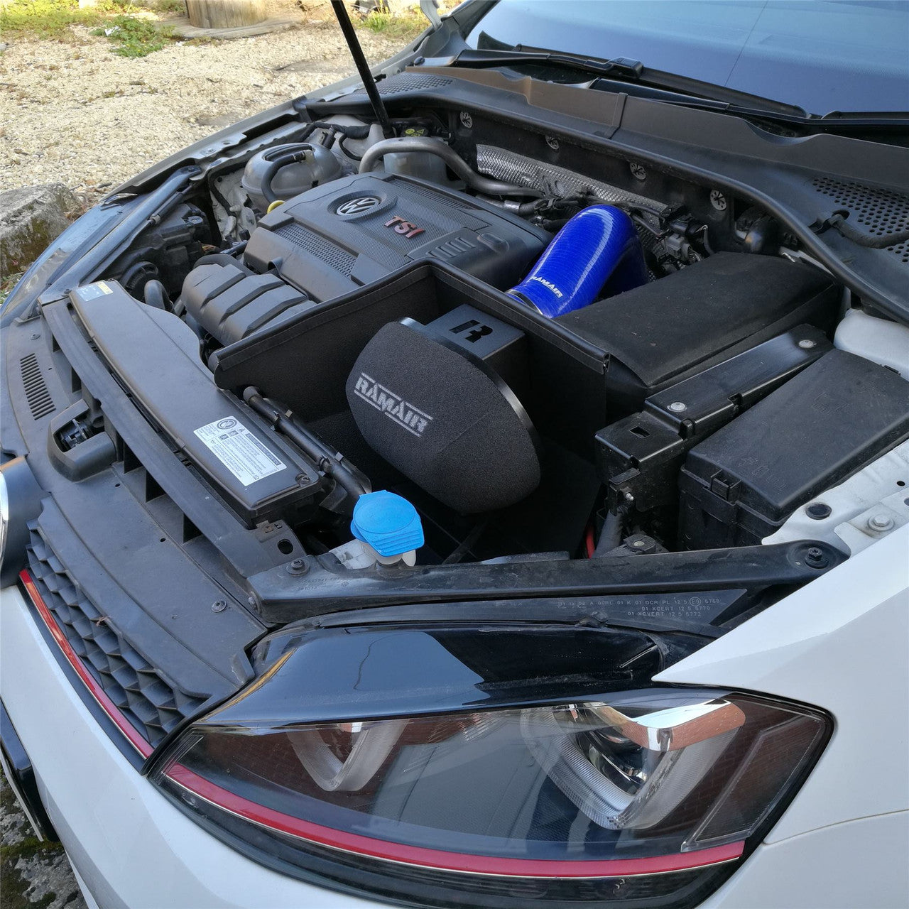 RamAir Performance Intake Kit with Turbo Elbow & Blue Intake Hose - Audi S3 8V-TTS 8S-SEAT Leon Cupra 5F-VW Golf GTI-R MK7