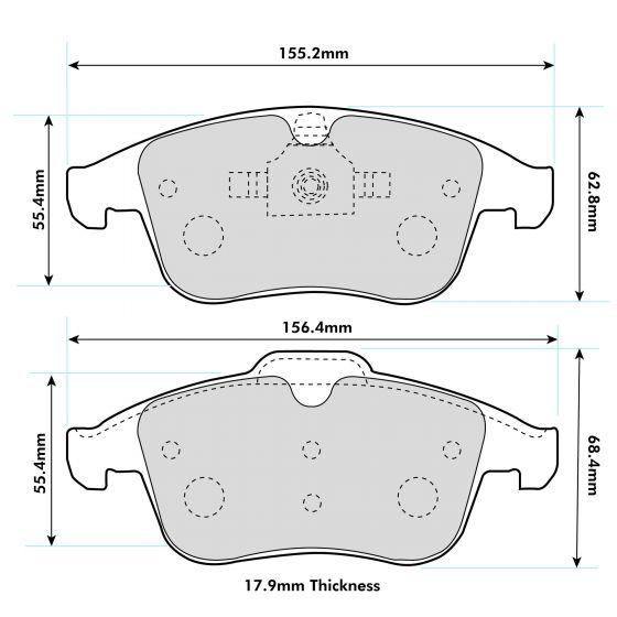 PBS ProTrack Performance Brake Pads (FRONT) - Renault Clio MK4 RS 200/220T