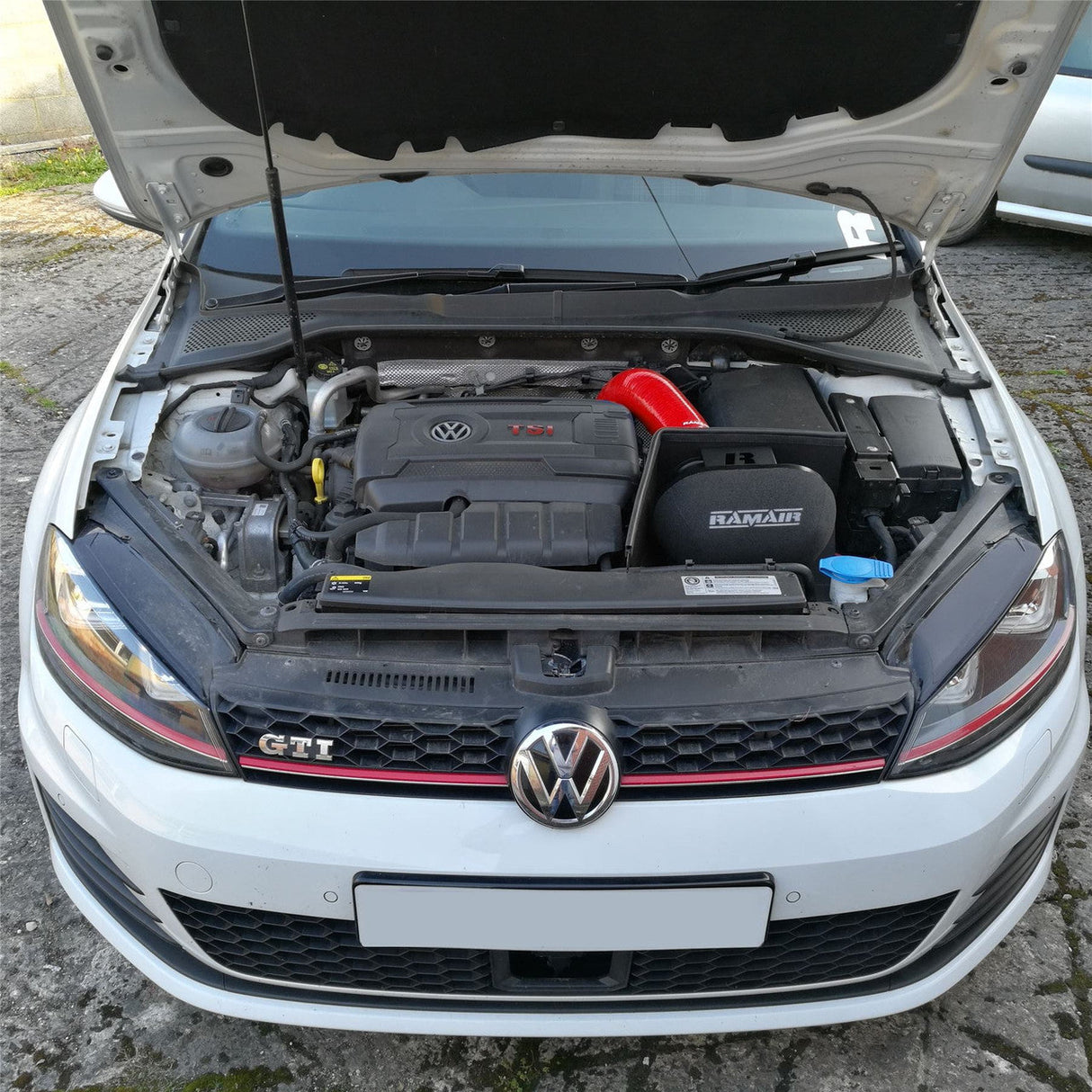 RamAir Performance Intake Kit with Turbo Elbow & Red Intake Hose - Audi S3 8V-TTS 8S-SEAT Leon Cupra 5F-VW Golf GTI-R MK7