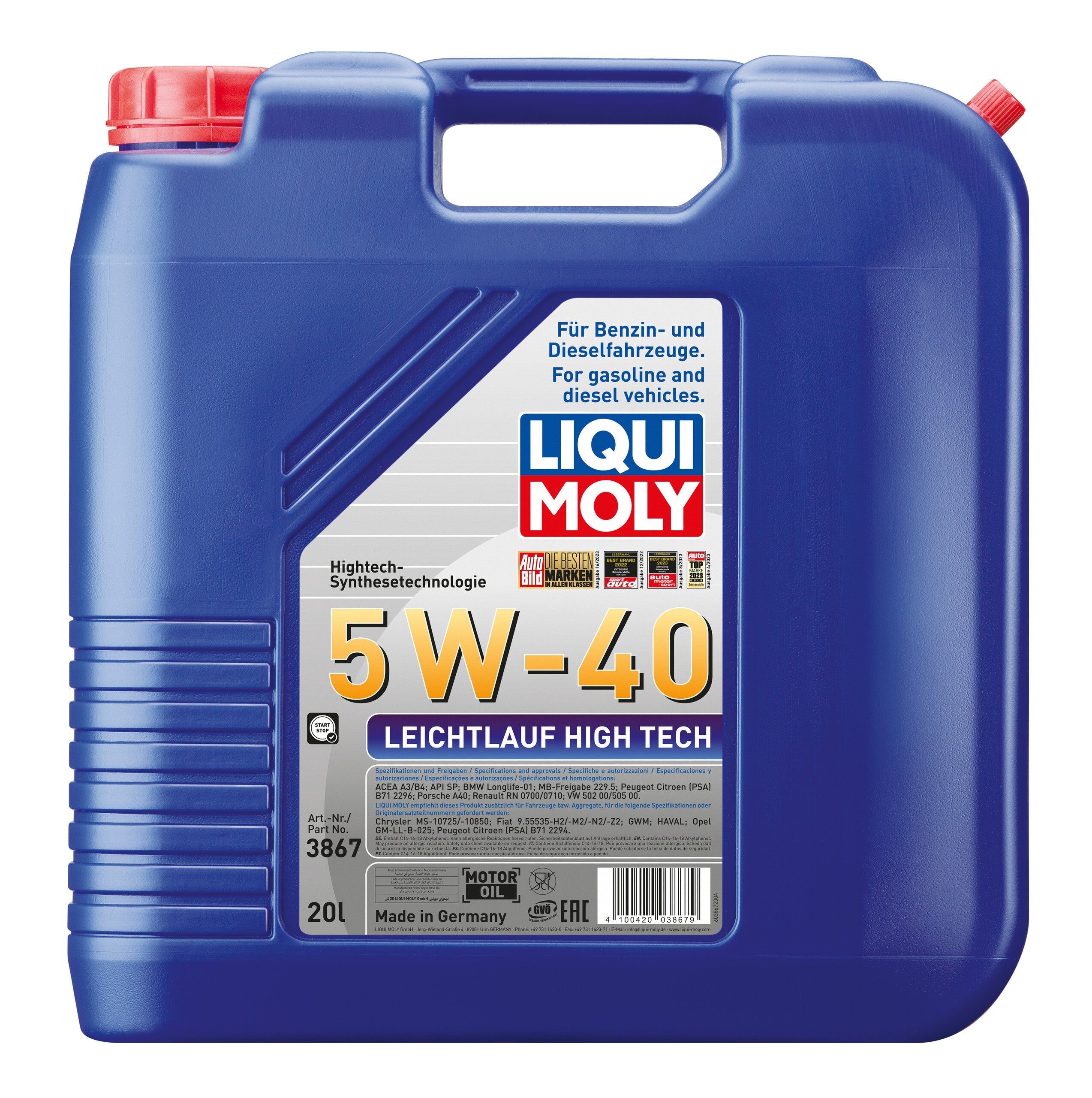LIQUI MOLY Leichtlauf High Tech 5W40 Engine Oil