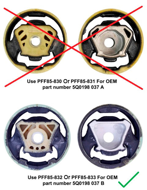 Powerflex Road Series Lower Engine Mount Bush Insert Kit (Large) - AUDI S3 8V, SEAT Leon Cupra R 5F, VW Golf GTI/R MK7