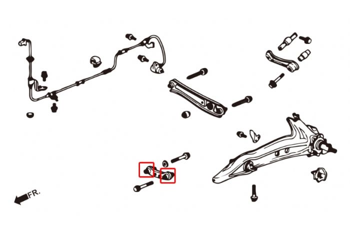 Hardrace Rear Toe Control Arm Bush Kit  - Honda Civic EG6/EK9, Integra Type R DC2