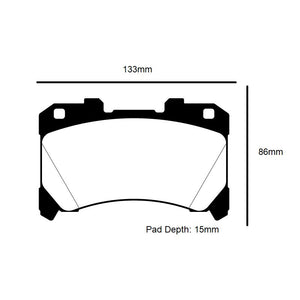 PBS ProComp Performance Brake Pads (FRONT) - Toyota Yaris GR XP210