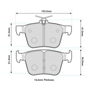 PBS ProTrack Performance Brake Pads (REAR) - Volkswagen Golf GTI/R MK7