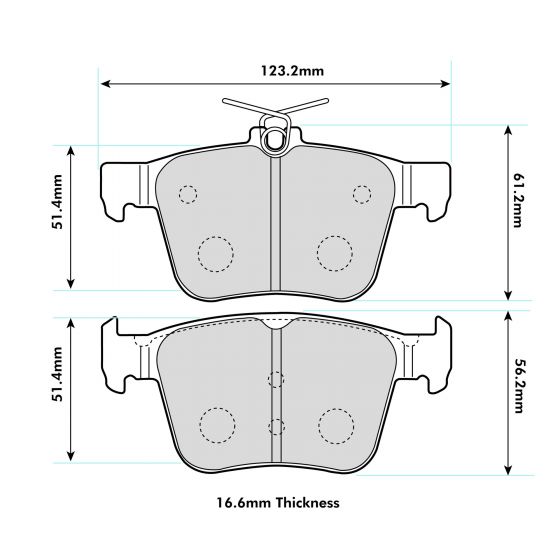 PBS ProRace Performance Brake Pads (REAR) - Volkswagen Golf R MK7