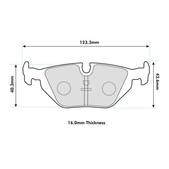 PBS ProRace Performance Brake Pads (REAR) - BMW 3 Series 316i up to 328i E36