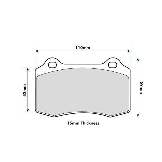 PBS ProTrack Performance Brake Pads (FRONT) - Ford Focus RS MK1