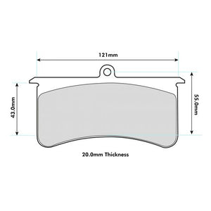 PBS ProRace Performance Big Brake Kit Brake Pads 8073PR - AP Racing CP4751 & Wilwood Superlite 4/6