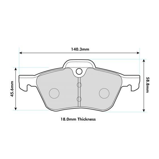 PBS ProTrack Performance Brake Pads (FRONT) 8138PT - Mini Cooper S R53