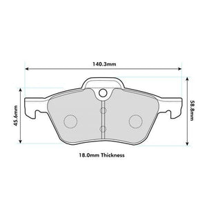 PBS ProTrack Performance Brake Pads (FRONT) 8138PT - Mini Cooper S R53