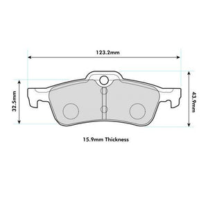 PBS ProRace Performance Brake Pads (REAR) 8139PR - Mini Cooper S/JCW R53