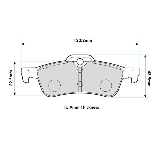PBS ProRace Performance Brake Pads (REAR) - Honda Civic Type R FK2