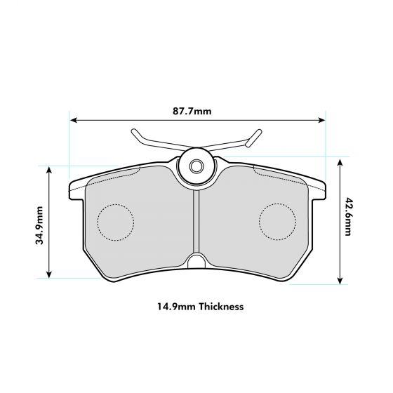 PBS ProRace Performance Brake Pads (REAR) - Ford Fiesta ST MK6/MK7