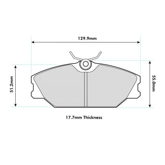 PBS ProRace Performance Brake Pads (FRONT) - Renault Clio MK2 RS 172/182