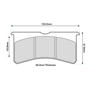 PBS ProRace Performance Big Brake Kit Brake Pads 8274PR - AP Racing CP8350 & Wilwood Superlite Calipers