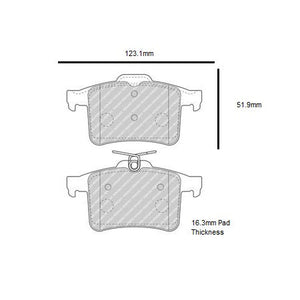 PBS ProRace Performance Brake Pads (REAR) - Ford Focus ST MK2