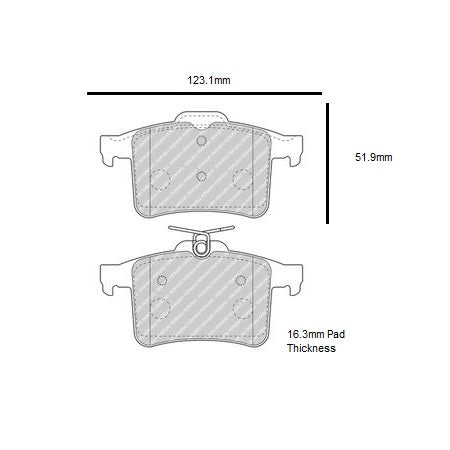 PBS ProRace Performance Brake Pads (REAR) - Mazda Mazda3 MPS BK