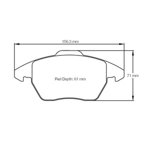 PBS ProComp Performance Brake Pads (FRONT) - Audi S1 Quattro 8X