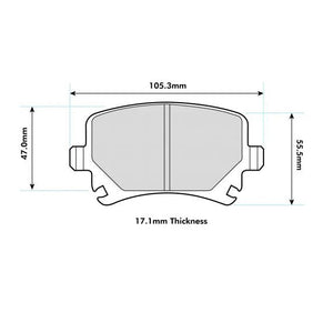 PBS ProRace Performance Brake Pads (REAR) - Volkswagen Golf GTI/R MK6