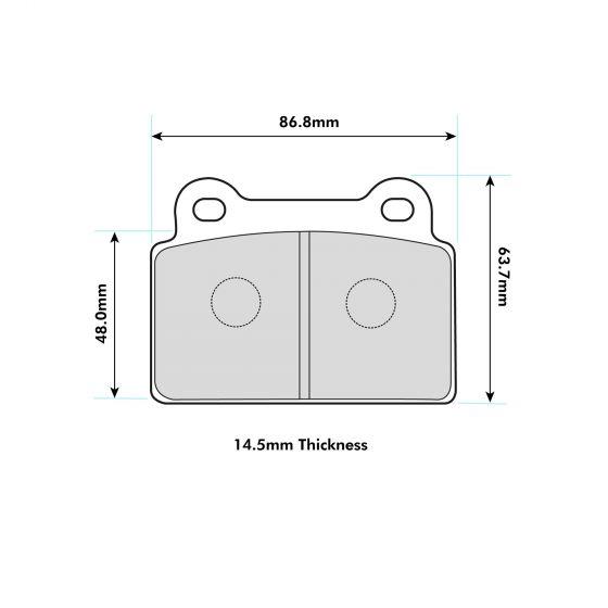 PBS ProRace Performance Brake Pads (REAR) - Mitsubishi Lancer Evolution 10
