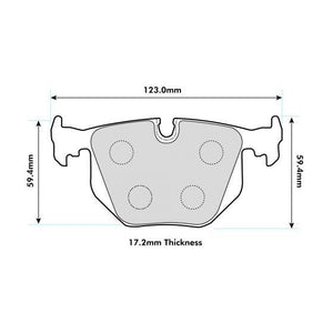 PBS ProRace Performance Brake Pads (REAR) - BMW 3 Series M3 Coupe E46 & Z4 E85/E86