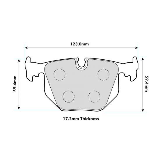 PBS ProComp Performance Brake Pads (REAR) - BMW 3 Series M3 Coupe E46 & Z4 E85/E86
