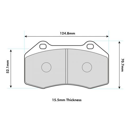 PBS ProComp Performance Brake Pads (FRONT) - Abarth 500/595/695 312