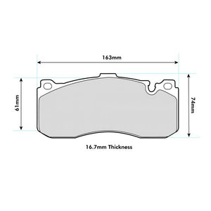 PBS ProRace Performance Brake Pads (FRONT) - Mini JCW GP2 R56