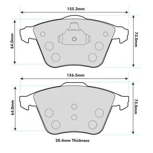 PBS ProTrack Performance Brake Pads (FRONT) - Volkswagen Golf R MK6